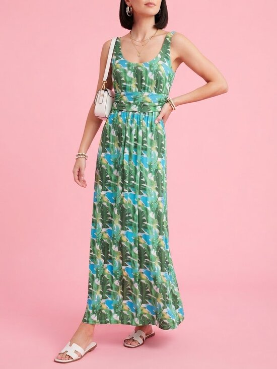 Ricki's Dresses & Skirts - Tropical Palm Maxi Dress with Pockets